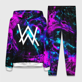 Женский костюм 3D (с толстовкой) с принтом ALAN WALKER в Ухте,  |  | alan walker | aw | electro | electro music | music | алан уокер | музыка | музыкант | электро | электронная музыка