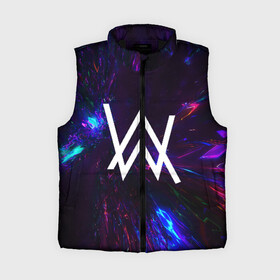 Женский жилет утепленный 3D с принтом ALAN WALKER NEON в Ухте,  |  | alan walker | aw | electro | electro music | music | алан уокер | музыка | музыкант | электро | электронная музыка