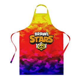 Фартук 3D с принтом BRAWL STARS в Ухте, 100% полиэстер | общий размер — 65 х 85 см, ширина нагрудника — 26 см, горловина — 53 см, длина завязок — 54 см, общий обхват в поясе — 173 см. Принт на завязках и на горловине наносится с двух сторон, на основной части фартука — только с внешней стороны | android | brawl stars | games | mobile game | stars | игры | мобильные игры
