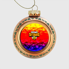 Стеклянный ёлочный шар с принтом BRAWL STARS в Ухте, Стекло | Диаметр: 80 мм | android | brawl stars | games | mobile game | stars | игры | мобильные игры
