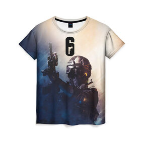 Женская футболка 3D с принтом Tom Clancy’s Rainbow Six в Ухте, 100% полиэфир ( синтетическое хлопкоподобное полотно) | прямой крой, круглый вырез горловины, длина до линии бедер | fuze | rainbow | rainbow six | tom clancy | tom clancy’s rainbow six | радуга | рэинбоусикс | щитовик