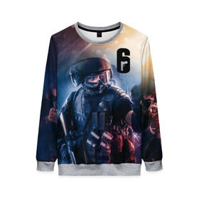 Женский свитшот 3D с принтом Tom Clancy’s Rainbow Six в Ухте, 100% полиэстер с мягким внутренним слоем | круглый вырез горловины, мягкая резинка на манжетах и поясе, свободная посадка по фигуре | fuze | rainbow | rainbow six | tom clancy | tom clancy’s rainbow six | радуга | рэинбоусикс | щитовик