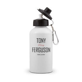 Бутылка спортивная с принтом Tony Ferguson в Ухте, металл | емкость — 500 мл, в комплекте две пластиковые крышки и карабин для крепления | Тематика изображения на принте: cucuy | el cucuy | mma | tony ferguson | ufc | бабайка | бугимен | конор | мма | орел | тони | тони фергюсон | хабиб | эль кукуй | юфс