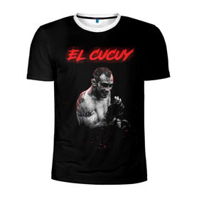 Мужская футболка 3D спортивная с принтом EL CUCUY в Ухте, 100% полиэстер с улучшенными характеристиками | приталенный силуэт, круглая горловина, широкие плечи, сужается к линии бедра | cucuy | el cucuy | mma | tony ferguson | ufc | бабайка | бугимен | конор | мма | орел | тони | тони фергюсон | хабиб | эль кукуй | юфс