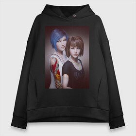 Женское худи Oversize хлопок Chloe and Max: в Ухте, френч-терри — 70% хлопок, 30% полиэстер. Мягкий теплый начес внутри —100% хлопок | боковые карманы, эластичные манжеты и нижняя кромка, капюшон на магнитной кнопке | арт | графика | игры | макс и хлоя