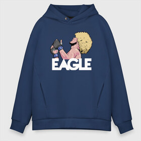 Мужское худи Oversize хлопок с принтом Eagle в Ухте, френч-терри — 70% хлопок, 30% полиэстер. Мягкий теплый начес внутри —100% хлопок | боковые карманы, эластичные манжеты и нижняя кромка, капюшон на магнитной кнопке | Тематика изображения на принте: 28 | champion | champions | dagestan | eagle | eagls | habib | khabib | mma | nurmagomedov | russia | ufc | борьба | дагестан | мма | нурмагомедов | орел | россия | хабиб | чемпион | юфс
