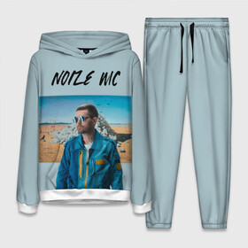 Женский костюм 3D (с толстовкой) с принтом Noize MC в Ухте,  |  | music | noize | noize mc | rap | все как у людей | музыка | музыкант | надпись | нойз | нойз мс | рэп
