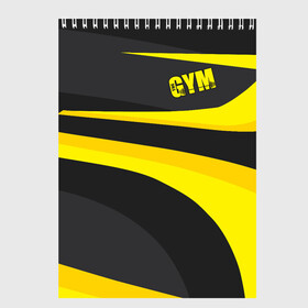 Скетчбук с принтом GYM в Ухте, 100% бумага
 | 48 листов, плотность листов — 100 г/м2, плотность картонной обложки — 250 г/м2. Листы скреплены сверху удобной пружинной спиралью | Тематика изображения на принте: bodybuilding | diet | exercise | fitness | gym | heath | motivation | muscle | phil | training | workout | бодибилдинг | мотивация | олимпия | сила | спорт | фитнес