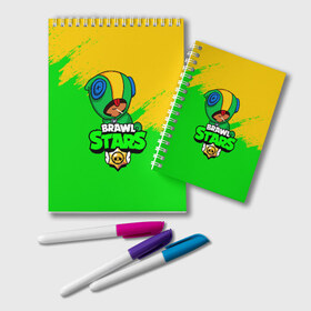 Блокнот с принтом BRAWL STARS LEON в Ухте, 100% бумага | 48 листов, плотность листов — 60 г/м2, плотность картонной обложки — 250 г/м2. Листы скреплены удобной пружинной спиралью. Цвет линий — светло-серый
 | Тематика изображения на принте: brawl stars | bull | colt | leon | stars | берли | бо | брок | ворон | джесси | динамайк | дэррил | кольт | леон | мортис | нита | пайпер | пенни | поко | пэм | рикошет | спайк | тара | фрэнк | шелли | эль примо