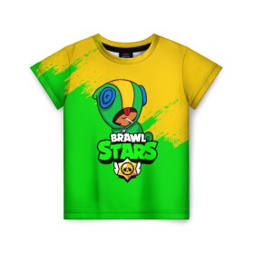 Детская футболка 3D с принтом BRAWL STARS LEON в Ухте, 100% гипоаллергенный полиэфир | прямой крой, круглый вырез горловины, длина до линии бедер, чуть спущенное плечо, ткань немного тянется | brawl stars | bull | colt | leon | stars | берли | бо | брок | ворон | джесси | динамайк | дэррил | кольт | леон | мортис | нита | пайпер | пенни | поко | пэм | рикошет | спайк | тара | фрэнк | шелли | эль примо