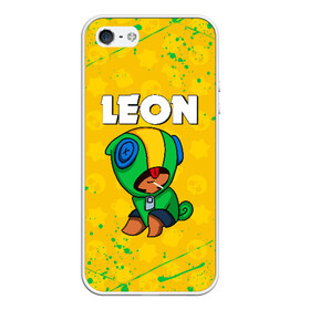 Чехол для iPhone 5/5S матовый с принтом BRAWL STARS LEON в Ухте, Силикон | Область печати: задняя сторона чехла, без боковых панелей | brawl stars | bull | colt | leon | stars | берли | бо | брок | ворон | джесси | динамайк | дэррил | кольт | леон | мортис | нита | пайпер | пенни | поко | пэм | рикошет | спайк | тара | фрэнк | шелли | эль примо