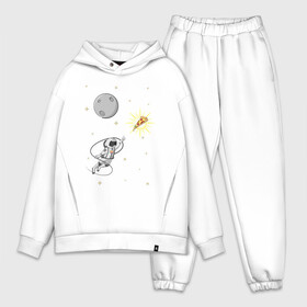 Мужской костюм хлопок OVERSIZE Пиццанавт: в Ухте,  |  | астронавт | графика | еда | звезды | космонавт | космос | луна | пицца | рисунок
