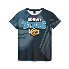 Женская футболка 3D с принтом Brawl Stars в Ухте, 100% полиэфир ( синтетическое хлопкоподобное полотно) | прямой крой, круглый вырез горловины, длина до линии бедер | brawl | bs | fails | leon | stars | supercell | tick | бой | босс | бравл | броубол | бс | герои | драка | звезд | осада | сейф | старс | цель