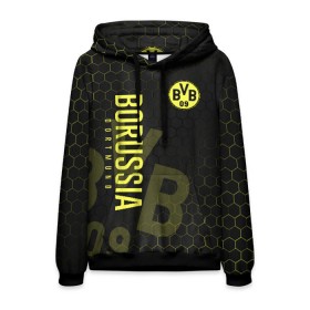 Мужская толстовка 3D с принтом Боруссия Дортмунд в Ухте, 100% полиэстер | двухслойный капюшон со шнурком для регулировки, мягкие манжеты на рукавах и по низу толстовки, спереди карман-кенгуру с мягким внутренним слоем. | borussia | borussia dortmund | боруссия | боруссия дортмунд | дортмундская боруссия | форма | футбол | футболист | футбольный клуб
