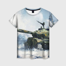 Женская футболка 3D с принтом ТАНК в Ухте, 100% полиэфир ( синтетическое хлопкоподобное полотно) | прямой крой, круглый вырез горловины, длина до линии бедер | game | tank | war | боевой танк | война | выстрел | дым | игра | искры | огонь | пламя | танк | танки | танкист | техника