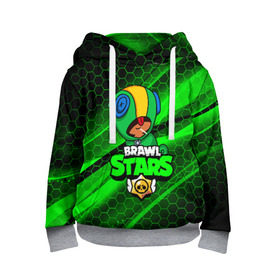Детская толстовка 3D с принтом BRAWL STARS LEON в Ухте, 100% полиэстер | двухслойный капюшон со шнурком для регулировки, мягкие манжеты на рукавах и по низу толстовки, спереди карман-кенгуру с мягким внутренним слоем | brawl stars | bull | colt | leon | stars | берли | бо | брок | ворон | джесси | динамайк | дэррил | кольт | леон | мортис | нита | пайпер | пенни | поко | пэм | рикошет | спайк | тара | фрэнк | шелли | эль примо