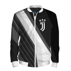 Мужской бомбер 3D с принтом Juventus в Ухте, 100% полиэстер | застегивается на молнию, по бокам два кармана без застежек, по низу бомбера и на воротнике - эластичная резинка | 