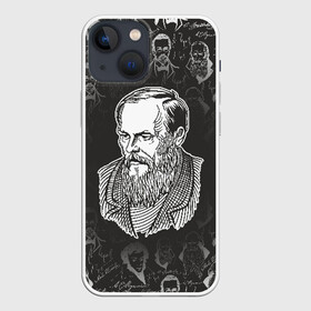 Чехол для iPhone 13 mini с принтом Достоевский Фёдор Михайлович в Ухте,  |  | Тематика изображения на принте: достоевский | достоевский фёдор михайлович | классик | литература | писатели | писатель | преступление и наказание | стихи | школа | школьная программа