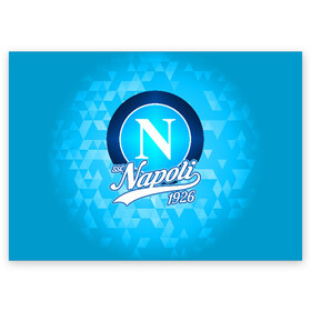 Поздравительная открытка с принтом Наполи в Ухте, 100% бумага | плотность бумаги 280 г/м2, матовая, на обратной стороне линовка и место для марки
 | Тематика изображения на принте: napoli | ssc napoli | наполи | неаполь | форма | футбол | футболист | футбольный клуб