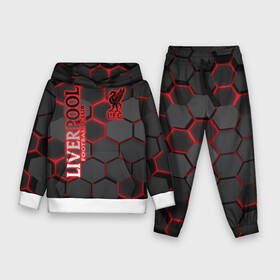 Детский костюм 3D (с толстовкой) с принтом Liverpool F.C. в Ухте,  |  | anfield | champions league | doelpunt | espn | goals | league | lfc | liverpool fc | madrid | melwood | mo salah | premier | voetbal | ziggo | британский | клуб | ливерпуль | футбольный