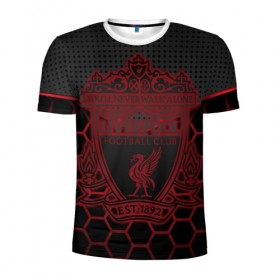 Мужская футболка 3D спортивная с принтом Liverpool F.C. в Ухте, 100% полиэстер с улучшенными характеристиками | приталенный силуэт, круглая горловина, широкие плечи, сужается к линии бедра | anfield | champions league | doelpunt | espn | goals | league | lfc | liverpool fc | madrid | melwood | mo salah | premier | voetbal | ziggo | британский | клуб | ливерпуль | футбольный