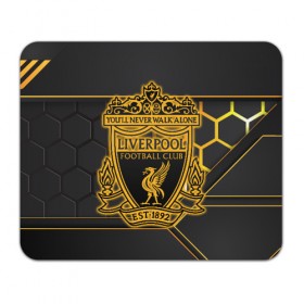 Коврик для мышки прямоугольный с принтом Liverpool F.C. в Ухте, натуральный каучук | размер 230 х 185 мм; запечатка лицевой стороны | 