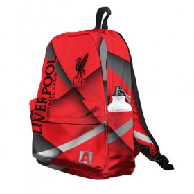 Рюкзак 3D с принтом Liverpool F.C. в Ухте, 100% полиэстер | лямки с регулируемой длиной, сверху петелька, чтобы рюкзак можно было повесить на вешалку. Основное отделение закрывается на молнию, как и внешний карман. Внутри два дополнительных кармана, один из которых закрывается на молнию. По бокам два дополнительных кармашка | 