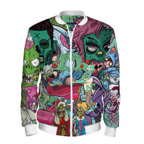 Мужской бомбер 3D Зомби: в Ухте, 100% полиэстер | застегивается на молнию, по бокам два кармана без застежек, по низу бомбера и на воротнике - эластичная резинка | зомби | мертвый | мозги | монстр | праздник