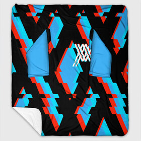 Плед с рукавами с принтом Darling In The Franxx в Ухте, 100% полиэстер | Закругленные углы, все края обработаны. Ткань не мнется и не растягивается. Размер 170*145 | 02 | anime | darling in the franxx | hiro | manga | zero two | аниме | ахегао | любимый во франксе | манга | милый во франксе | ноль два | хиро