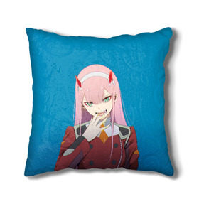 Подушка 3D с принтом Darling In The Franxx в Ухте, наволочка – 100% полиэстер, наполнитель – холлофайбер (легкий наполнитель, не вызывает аллергию). | состоит из подушки и наволочки. Наволочка на молнии, легко снимается для стирки | 02 | anime | darling in the franxx | hiro | manga | zero two | аниме | ахегао | любимый во франксе | манга | милый во франксе | ноль два | хиро