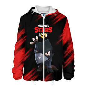 Мужская куртка 3D с принтом Brawl Stars CROW в Ухте, ткань верха — 100% полиэстер, подклад — флис | прямой крой, подол и капюшон оформлены резинкой с фиксаторами, два кармана без застежек по бокам, один большой потайной карман на груди. Карман на груди застегивается на липучку | brawl | brawl stars | crow | leon | stars | бравл | бравл старс | браво старс | игра | компьютерная | кров | леон | онлайн | старс