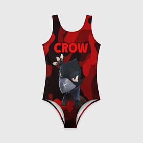 Детский купальник 3D с принтом Brawl Stars CROW в Ухте, Полиэстер 85%, Спандекс 15% | Слитный крой, подклад по переду изделия, узкие бретели | brawl | brawl stars | crow | leon | stars | бравл | бравл старс | браво старс | игра | компьютерная | кров | леон | онлайн | старс