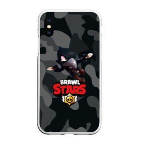 Чехол для iPhone XS Max матовый Brawl Stars CROW: в Ухте, Силикон | Область печати: задняя сторона чехла, без боковых панелей | brawl | brawl stars | crow | leon | stars | бравл | бравл старс | браво старс | игра | компьютерная | кров | леон | онлайн | старс
