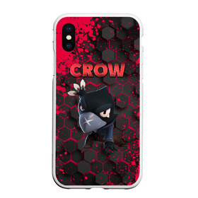 Чехол для iPhone XS Max матовый Brawl Stars CROW: в Ухте, Силикон | Область печати: задняя сторона чехла, без боковых панелей | brawl | brawl stars | crow | leon | stars | бравл | бравл старс | браво старс | игра | компьютерная | кров | леон | онлайн | старс