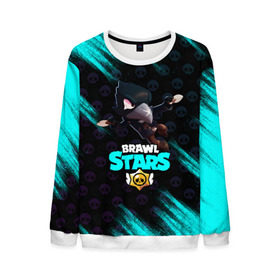 Мужской свитшот 3D с принтом Brawl Stars CROW в Ухте, 100% полиэстер с мягким внутренним слоем | круглый вырез горловины, мягкая резинка на манжетах и поясе, свободная посадка по фигуре | brawl | brawl stars | crow | leon | stars | бравл | бравл старс | браво старс | игра | компьютерная | кров | леон | онлайн | старс