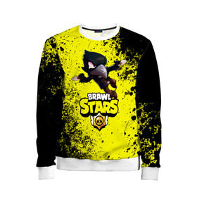 Детский свитшот 3D с принтом Brawl Stars CROW в Ухте, 100% полиэстер | свободная посадка, прямой крой, мягкая тканевая резинка на рукавах и понизу свитшота | brawl | brawl stars | crow | leon | stars | бравл | бравл старс | браво старс | игра | компьютерная | кров | леон | онлайн | старс