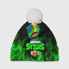 Шапка 3D c помпоном с принтом BRAWL STARS LEON | ЛЕОН ОГОНЬ в Ухте, 100% полиэстер | универсальный размер, печать по всей поверхности изделия | brawl stars | bull | colt | crow | leon | stars | берли | бо | брок | ворон | джесси | динамайк | дэррил | кольт | леон | мортис | нита | пайпер | пенни | поко | пэм | рикошет | спайк | фрэнк | шелли | эль примо