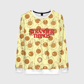 Женский свитшот 3D с принтом Stranger Thing. Pancakes в Ухте, 100% полиэстер с мягким внутренним слоем | круглый вырез горловины, мягкая резинка на манжетах и поясе, свободная посадка по фигуре | beyond | eleven | hopper | jane | mike | stranger | things | wheeler | дастин | дела | джейн | загадочные | майк | одиннадцать | очень | события | странные | уилер | хендерсон | хоппер