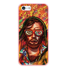 Чехол для iPhone 5/5S матовый Hotline Miami 2 Wrong Number: в Ухте, Силикон | Область печати: задняя сторона чехла, без боковых панелей | 80 е | hotline | miami | number | retrowave | wrong | горячая линия | майами | ретроваве