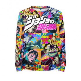 Детский лонгслив 3D с принтом JoJo’s Bizarre Adventure в Ухте, 100% полиэстер | длинные рукава, круглый вырез горловины, полуприлегающий силуэт
 | anime | jojo | jojo bizarre adventure | jojo’s bizarre adventure | аниме | джоджо | манга | невероятные приключения джоджо