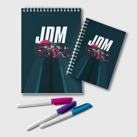 Блокнот с принтом JDM в Ухте, 100% бумага | 48 листов, плотность листов — 60 г/м2, плотность картонной обложки — 250 г/м2. Листы скреплены удобной пружинной спиралью. Цвет линий — светло-серый
 | bosozoku | bosozoku style | drag | drift | japan style | jdm | mazda | босудзоку | босузоку | дрифт
