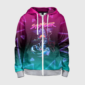 Детская толстовка 3D на молнии с принтом РЕТРО СКОРПИОН НЕОН в Ухте, 100% полиэстер |  манжеты и пояс оформлены широкой мягкой резинкой, двухслойный капюшон со шнурком для регулировки, спереди карманы и застежка-молния
 | hotline miami | neon | new retro wave | outrun | outrun electro | retro | retrowave | synth | synthwave | неон | ретро | хотлайн майами