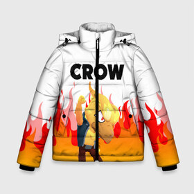 Зимняя куртка для мальчиков 3D с принтом BRAWL STARS CROW PHOENIX в Ухте, ткань верха — 100% полиэстер; подклад — 100% полиэстер, утеплитель — 100% полиэстер | длина ниже бедра, удлиненная спинка, воротник стойка и отстегивающийся капюшон. Есть боковые карманы с листочкой на кнопках, утяжки по низу изделия и внутренний карман на молнии. 

Предусмотрены светоотражающий принт на спинке, радужный светоотражающий элемент на пуллере молнии и на резинке для утяжки | android | brawl stars | colt | crow | games | leon | penny | poco. | shelly | spike | wanted | брав | бравл старс | звезды | игры | мобильные игры | старс