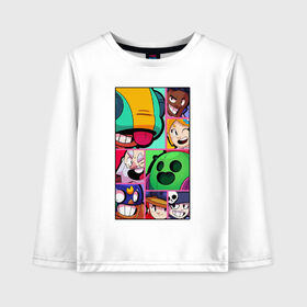 Детский лонгслив хлопок с принтом Brawl Stars в Ухте, 100% хлопок | круглый вырез горловины, полуприлегающий силуэт, длина до линии бедер | brawl | brawl stars | crow | leon | stars | бравл | бравл старс | браво старс | игра | компьютерная | кров | леон | онлайн | старс