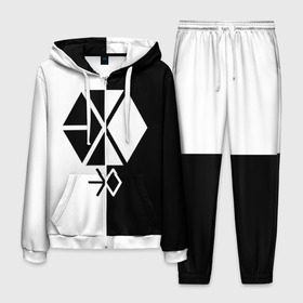Мужской костюм 3D с принтом EXO BAND в Ухте, 100% полиэстер | Манжеты и пояс оформлены тканевой резинкой, двухслойный капюшон со шнурком для регулировки, карманы спереди | baekhyun | chanyeol | d.o. | exo | exo band | exo k | exo m | kai | kris | lay | luhan | sehun | suho | tao | xiumin | пэкхён | чен | эхо