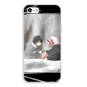 Чехол для iPhone 5/5S матовый с принтом Darling In The Franxx в Ухте, Силикон | Область печати: задняя сторона чехла, без боковых панелей | 02 | anime | darling in the franxx | hiro | manga | zero two | аниме | ахегао | любимый во франксе | манга | милый во франксе | ноль два | хиро