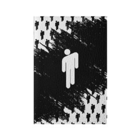 Обложка для паспорта матовая кожа с принтом BILLIE EILISH в Ухте, натуральная матовая кожа | размер 19,3 х 13,7 см; прозрачные пластиковые крепления | be | billie | billie eilish | blohsh | ghoul | билли | билли айлиш