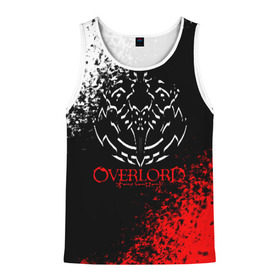 Мужская майка 3D с принтом Overlord в Ухте, 100% полиэстер | круглая горловина, приталенный силуэт, длина до линии бедра. Пройма и горловина окантованы тонкой бейкой | overlord | аниме | гранж | лого | логотип | оверлорд | сериал | текстура