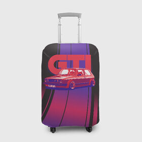 Чехол для чемодана 3D с принтом Golf GTI в Ухте, 86% полиэфир, 14% спандекс | двустороннее нанесение принта, прорези для ручек и колес | golf | golf gti | volkswagen | вольксваген | фолькс ваген | фольксваген