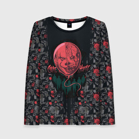 Женский лонгслив 3D с принтом Come home в Ухте, 100% полиэстер | длинные рукава, круглый вырез горловины, полуприлегающий силуэт | clown | derry | it 2 | it: chapter two | loser | lover | pennywise | stephen king | warner brothers | ворнер бразерс | дерри | клоун | оно 2 | пеннивайз | стивен кинг